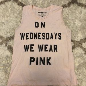 blush pink mean girls muscle tank